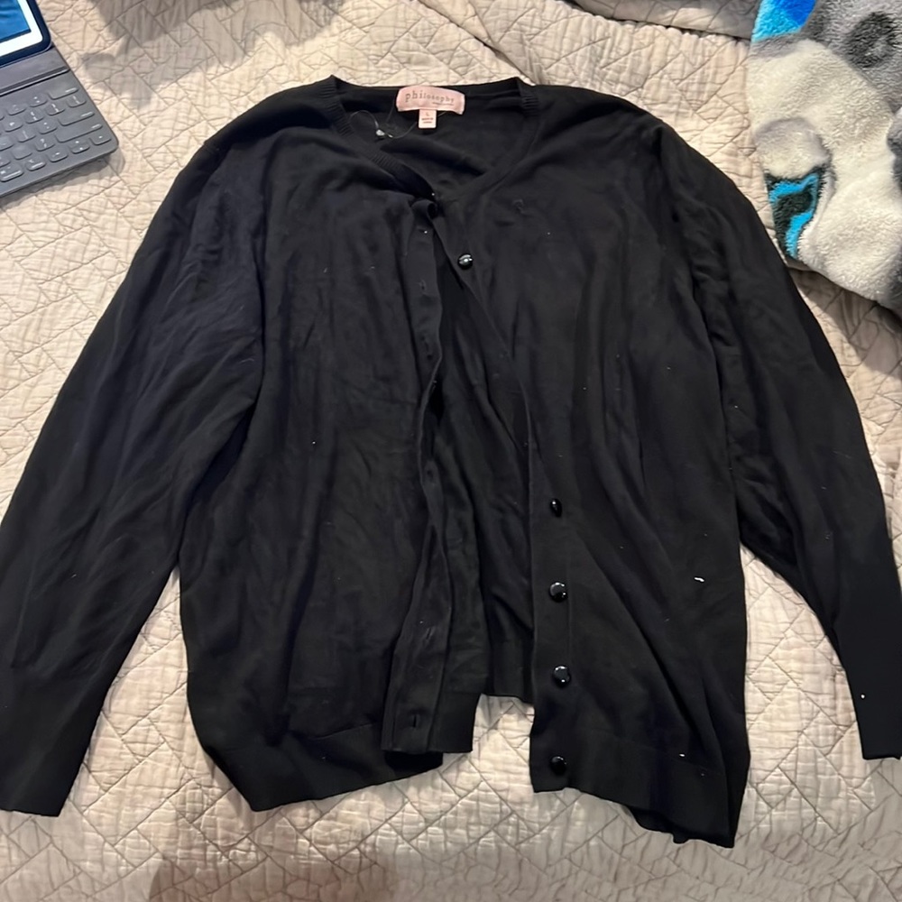 Black cardigan
